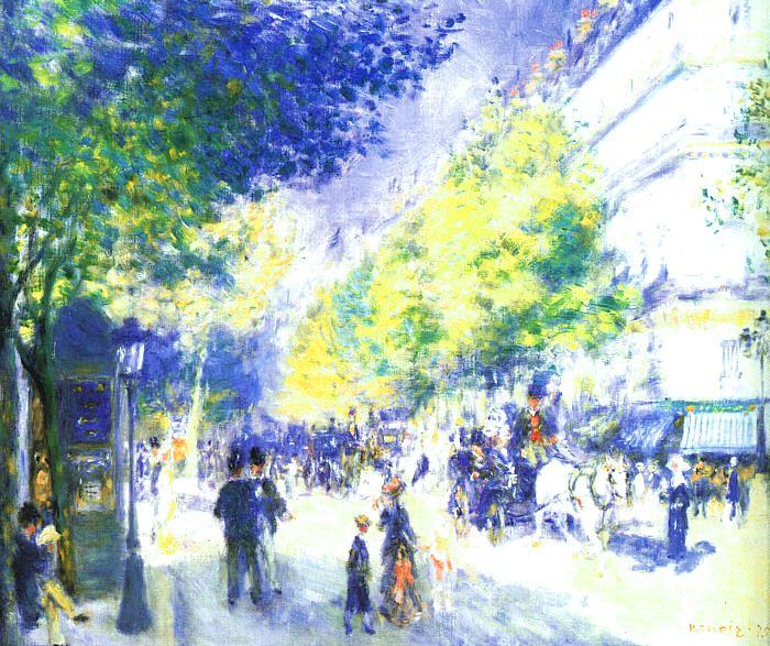 Pierre Renoir Les Grands Boulevards Sweden oil painting art